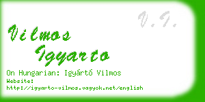 vilmos igyarto business card